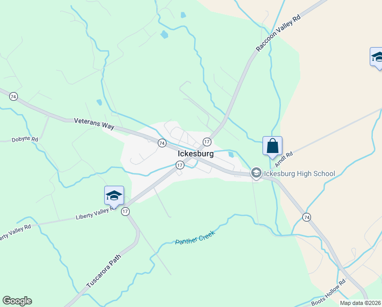 map of restaurants, bars, coffee shops, grocery stores, and more near in Ickesburg