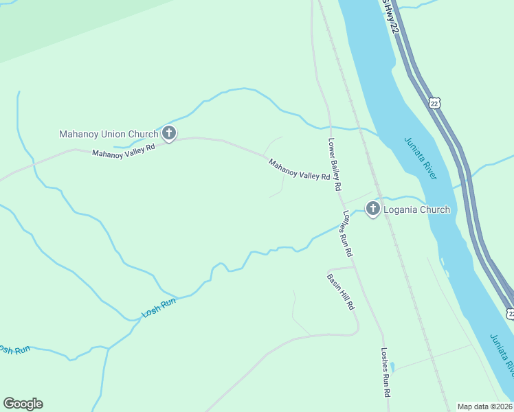 map of restaurants, bars, coffee shops, grocery stores, and more near 59 Mahanoy Valley Road in Duncannon