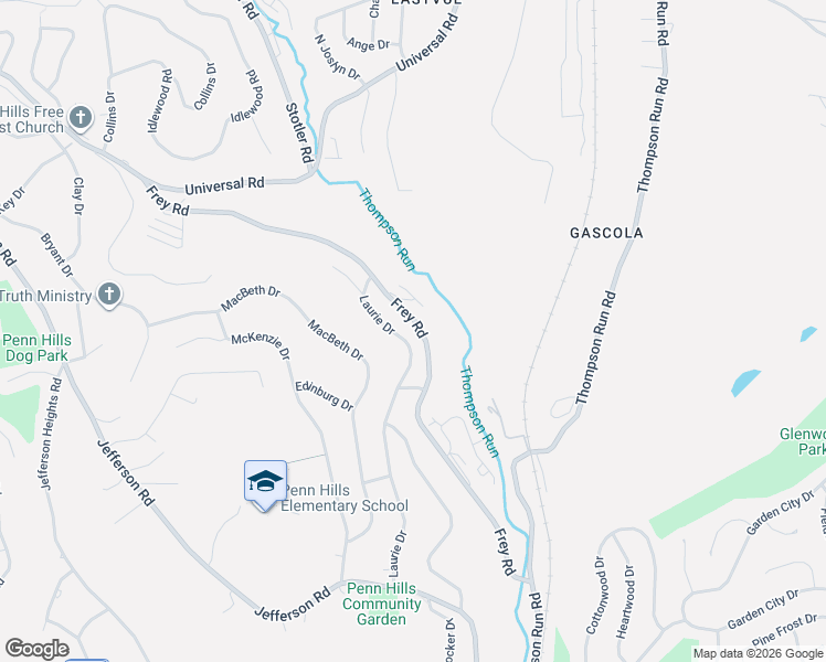 map of restaurants, bars, coffee shops, grocery stores, and more near 350 Laurie Drive in Pittsburgh
