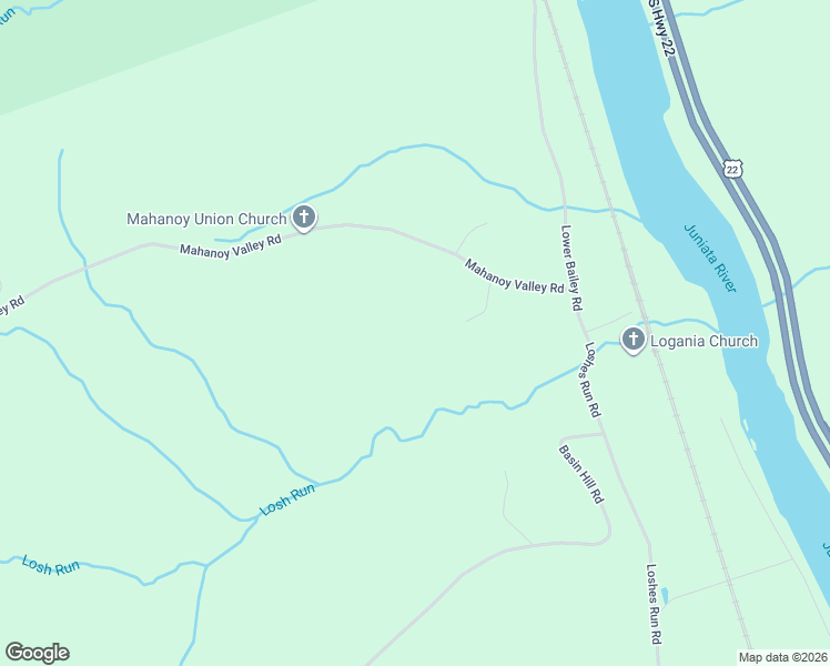 map of restaurants, bars, coffee shops, grocery stores, and more near 59 Mahanoy Valley Road in Duncannon