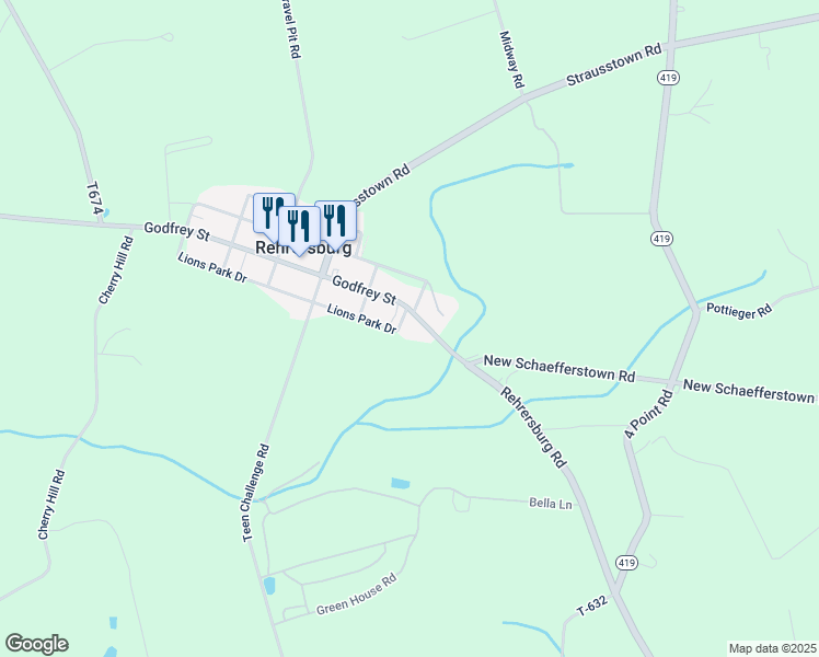 map of restaurants, bars, coffee shops, grocery stores, and more near 591 Godfrey Street in Bethel