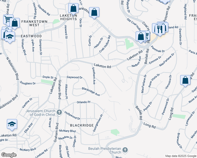 map of restaurants, bars, coffee shops, grocery stores, and more near 707 Parkway Avenue in Pittsburgh