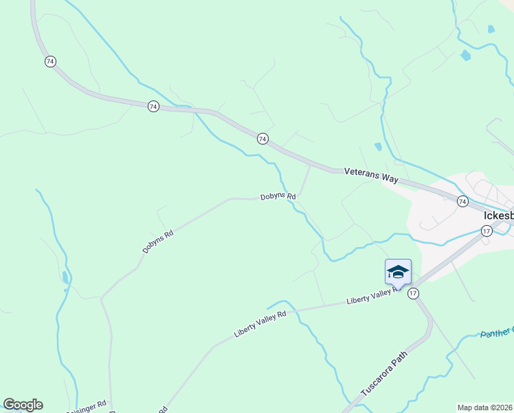 map of restaurants, bars, coffee shops, grocery stores, and more near Dobyns Road in Ickesburg