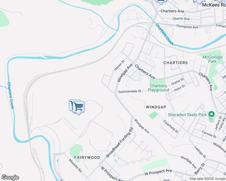 map of restaurants, bars, coffee shops, grocery stores, and more near 3707 Windgap Avenue in Pittsburgh