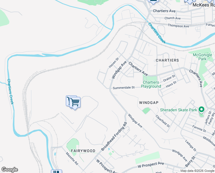 map of restaurants, bars, coffee shops, grocery stores, and more near 3707 Windgap Avenue in Pittsburgh