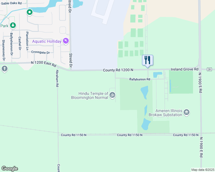 map of restaurants, bars, coffee shops, grocery stores, and more near 1709 Tullamore Avenue in Bloomington