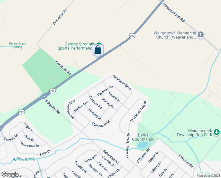 map of restaurants, bars, coffee shops, grocery stores, and more near 124 Penrose Avenue in Blandon