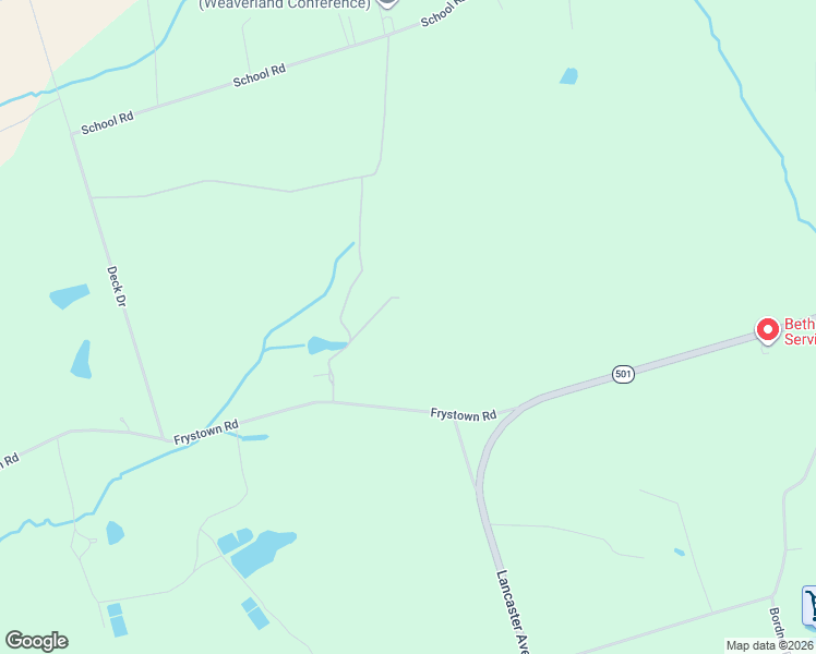 map of restaurants, bars, coffee shops, grocery stores, and more near 91 Frystown Road in Myerstown