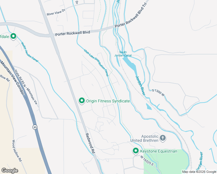 map of restaurants, bars, coffee shops, grocery stores, and more near 16209 South Coupler Lane in Bluffdale