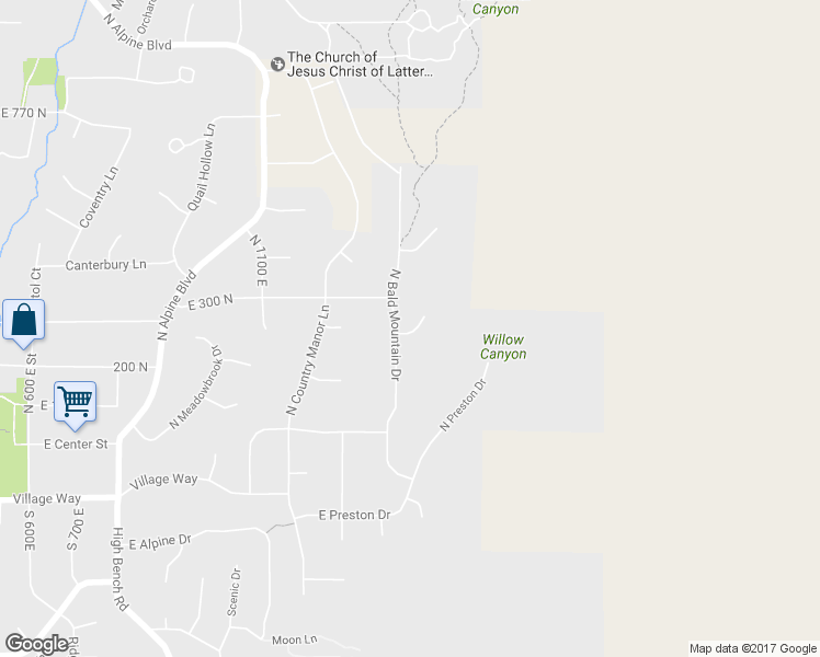 map of restaurants, bars, coffee shops, grocery stores, and more near 1450 East Golden Eagle Circle in Alpine