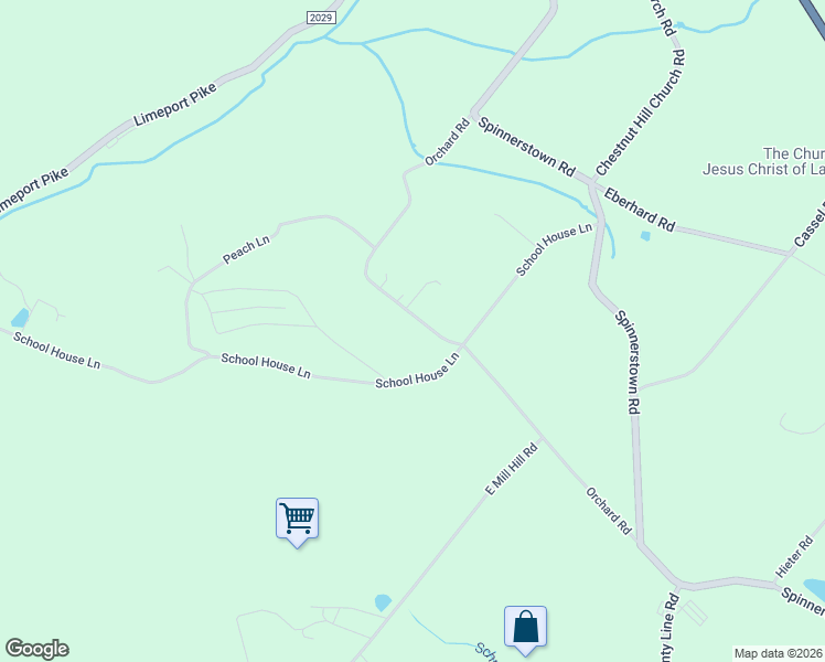 map of restaurants, bars, coffee shops, grocery stores, and more near 8632 Orchard Road in Coopersburg