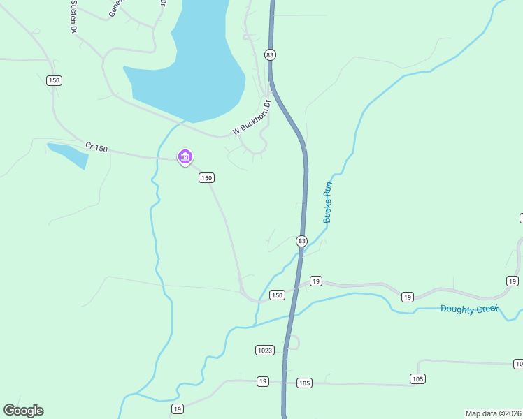 map of restaurants, bars, coffee shops, grocery stores, and more near 1552 County Road 150 in Millersburg