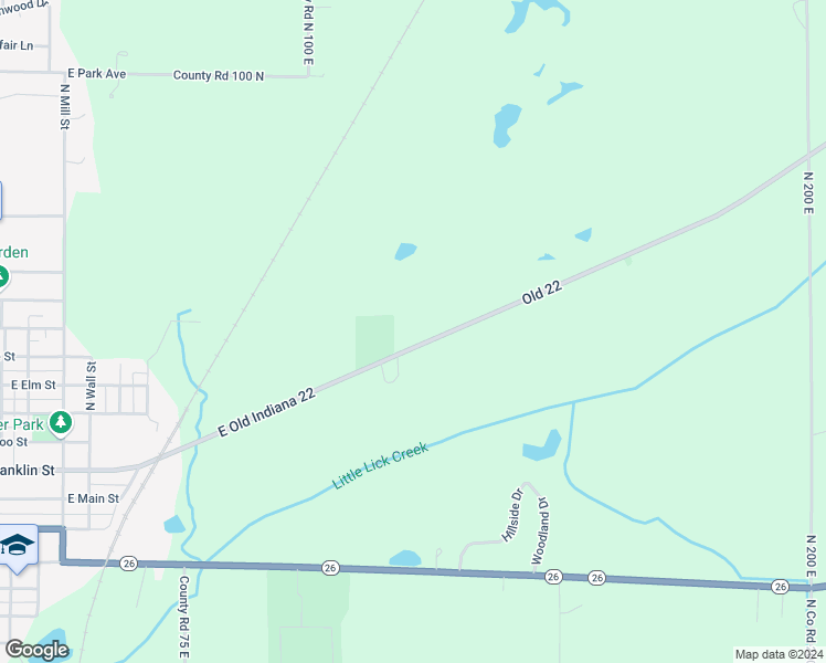 map of restaurants, bars, coffee shops, grocery stores, and more near 1321 Old 22 in Hartford City