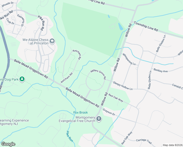 map of restaurants, bars, coffee shops, grocery stores, and more near 81 Millers Grove Road in Montgomery
