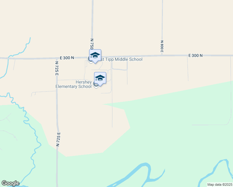 map of restaurants, bars, coffee shops, grocery stores, and more near 7533 East 300 North in Lafayette