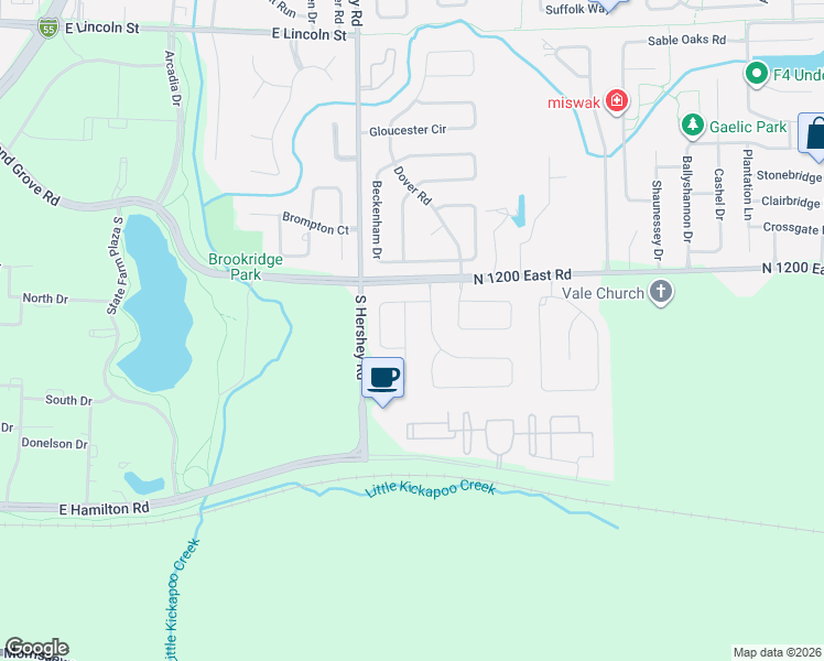 map of restaurants, bars, coffee shops, grocery stores, and more near 1602 Whitmer Court in Bloomington