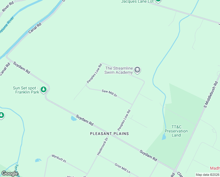 map of restaurants, bars, coffee shops, grocery stores, and more near 18 Saw Mill Drive in Franklin Township