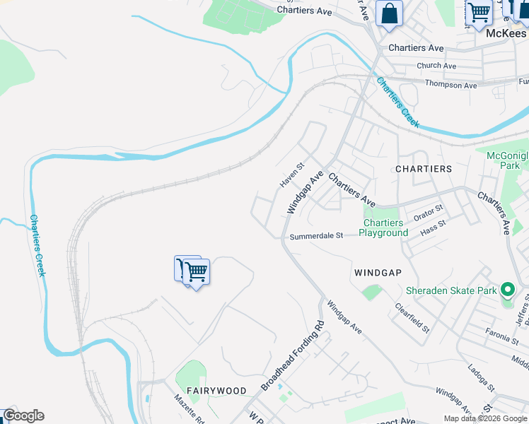 map of restaurants, bars, coffee shops, grocery stores, and more near 3739 Mayfair Street in Pittsburgh