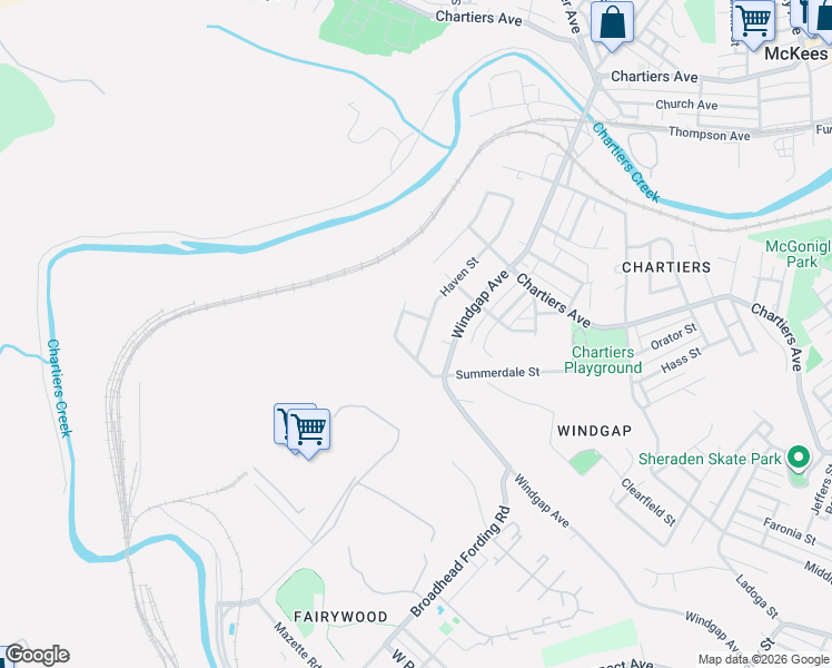 map of restaurants, bars, coffee shops, grocery stores, and more near 3739 Mayfair Street in Pittsburgh