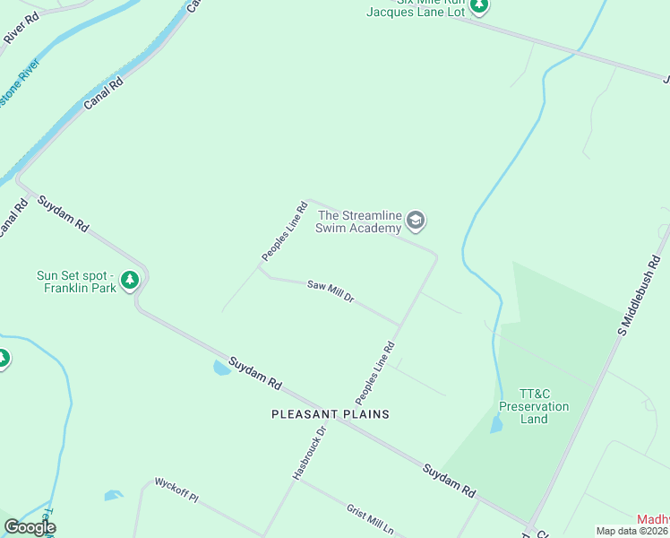 map of restaurants, bars, coffee shops, grocery stores, and more near 18 Saw Mill Drive in Franklin Township