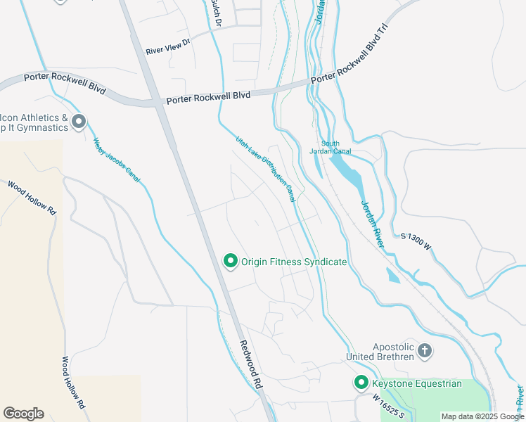 map of restaurants, bars, coffee shops, grocery stores, and more near 16115 South Truss Drive in Bluffdale