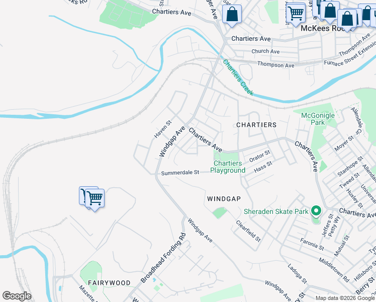 map of restaurants, bars, coffee shops, grocery stores, and more near 3824 Merle Street in Pittsburgh