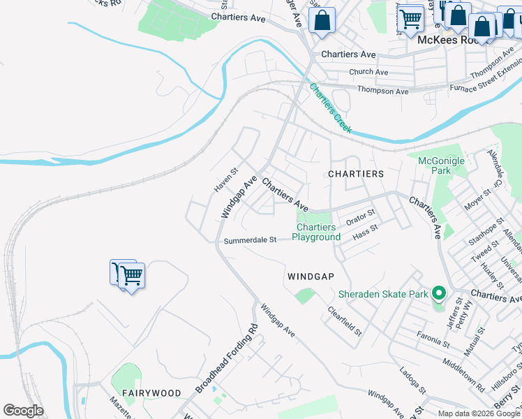 map of restaurants, bars, coffee shops, grocery stores, and more near 3824 Merle Street in Pittsburgh