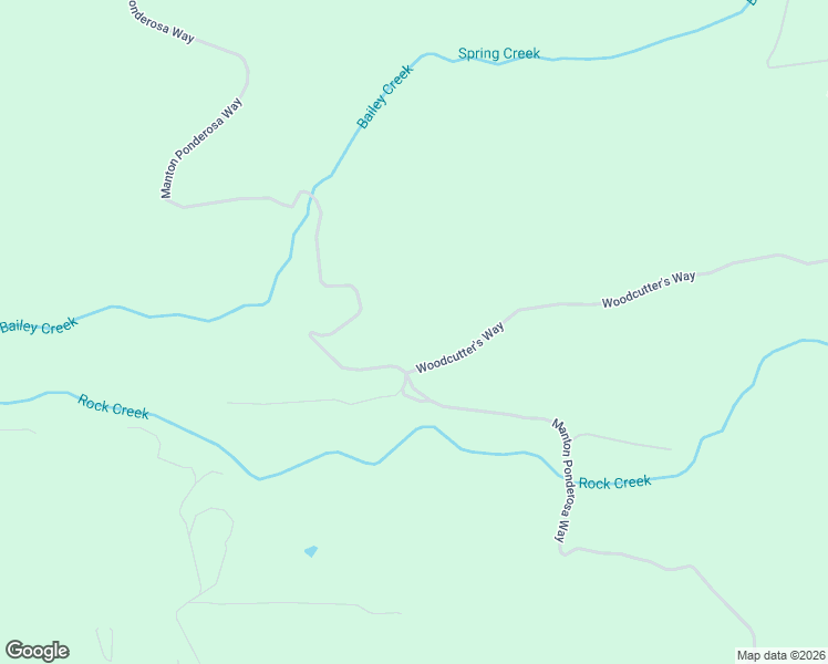 map of restaurants, bars, coffee shops, grocery stores, and more near 5901 Manton Ponderosa Way in Manton