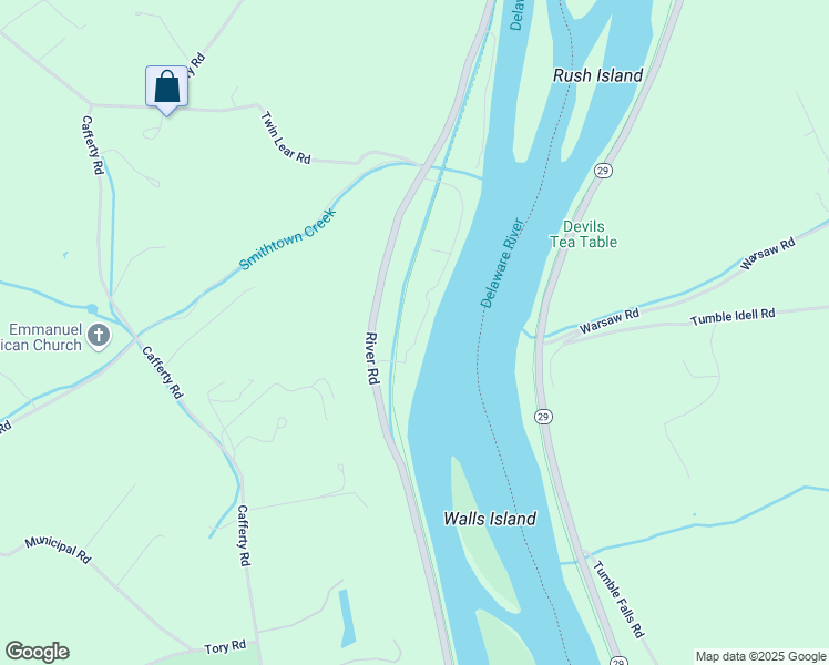 map of restaurants, bars, coffee shops, grocery stores, and more near 4 Bridge Four Lane in Bucks County