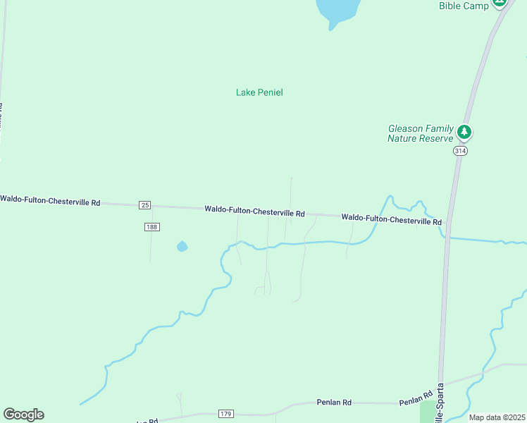 map of restaurants, bars, coffee shops, grocery stores, and more near 6335 County Road 25 in Cardington