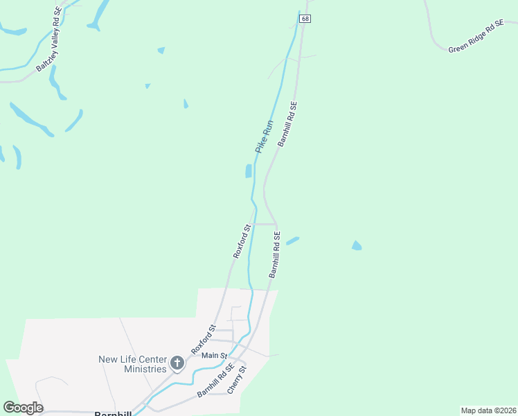 map of restaurants, bars, coffee shops, grocery stores, and more near 1340 Barnhill Road Southeast in New Philadelphia