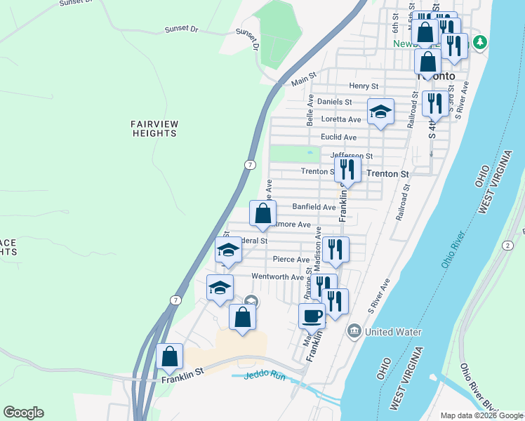 map of restaurants, bars, coffee shops, grocery stores, and more near 902 Ridge Avenue in Toronto