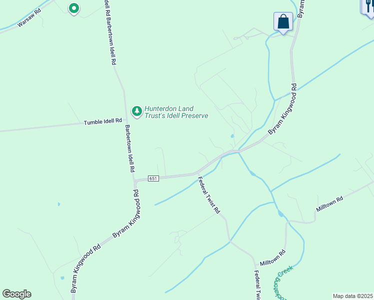 map of restaurants, bars, coffee shops, grocery stores, and more near 355 Byram Kingwood Road in Frenchtown