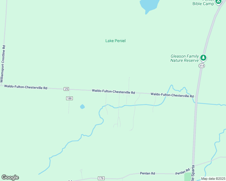 map of restaurants, bars, coffee shops, grocery stores, and more near 6335 County Road 25 in Cardington