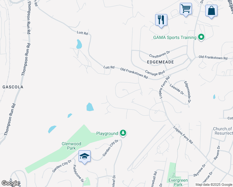 map of restaurants, bars, coffee shops, grocery stores, and more near 257 Mallard Drive in Monroeville