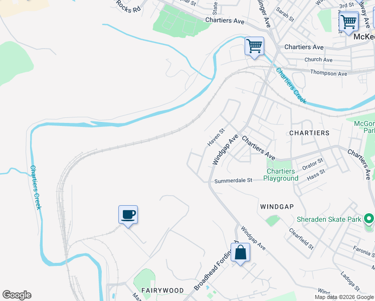 map of restaurants, bars, coffee shops, grocery stores, and more near 3739 Mayfair Street in Pittsburgh