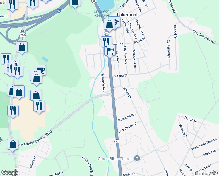 map of restaurants, bars, coffee shops, grocery stores, and more near 665-699 October Ln in Hollidaysburg