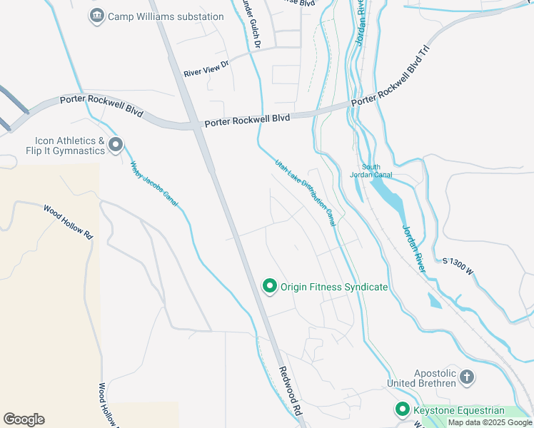 map of restaurants, bars, coffee shops, grocery stores, and more near 16121 South Bodmin Way in Bluffdale