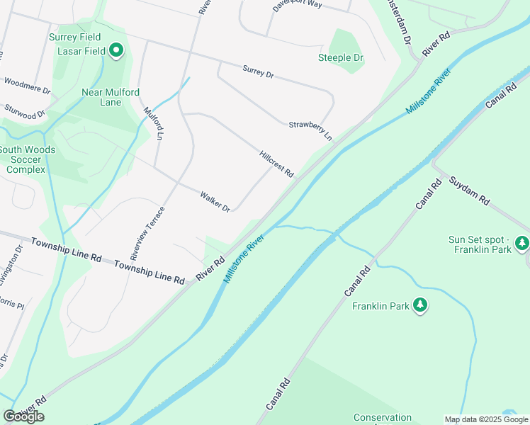 map of restaurants, bars, coffee shops, grocery stores, and more near 2268 Millstone River Road in Hillsborough Township