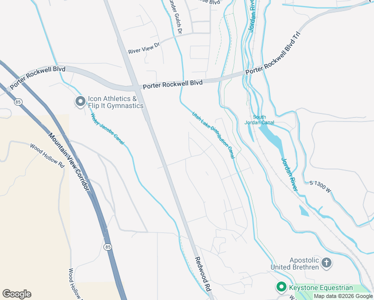 map of restaurants, bars, coffee shops, grocery stores, and more near 16121 South Bodmin Way in Bluffdale
