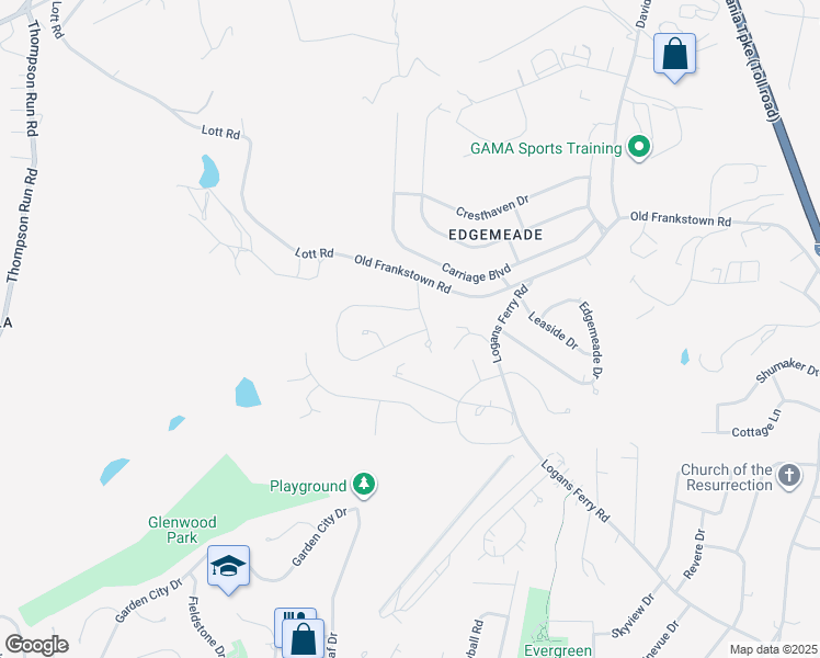 map of restaurants, bars, coffee shops, grocery stores, and more near 257 Mallard Drive in Monroeville