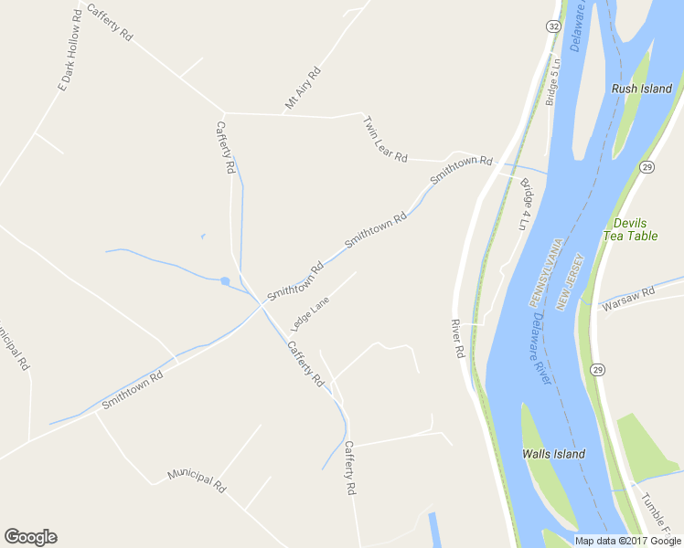 map of restaurants, bars, coffee shops, grocery stores, and more near 16 Ledge Lane in Pipersville