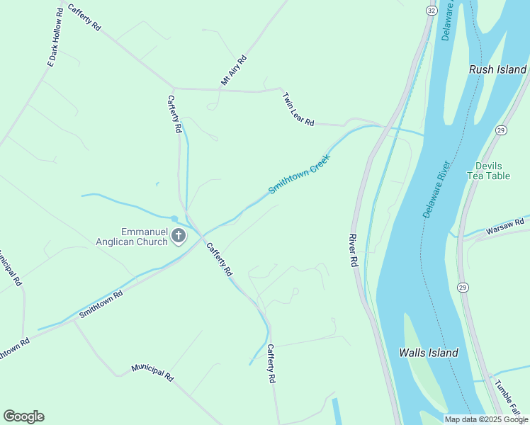 map of restaurants, bars, coffee shops, grocery stores, and more near 16 Ledge Lane in Pipersville