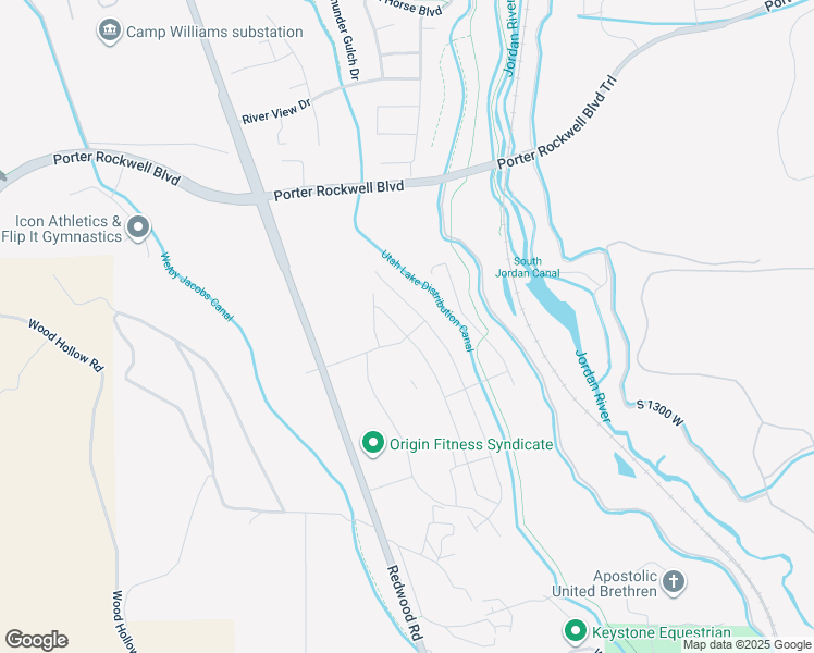 map of restaurants, bars, coffee shops, grocery stores, and more near 16048 South Coupler Lane in Bluffdale