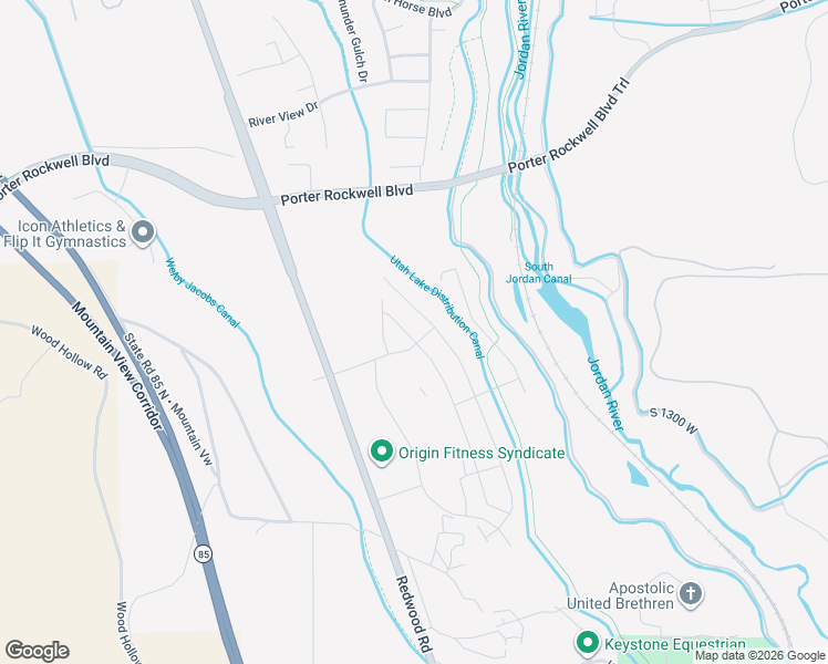 map of restaurants, bars, coffee shops, grocery stores, and more near 16099 South Truss Drive in Bluffdale