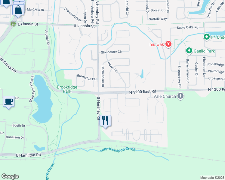 map of restaurants, bars, coffee shops, grocery stores, and more near 3002 Wembley Way in Bloomington