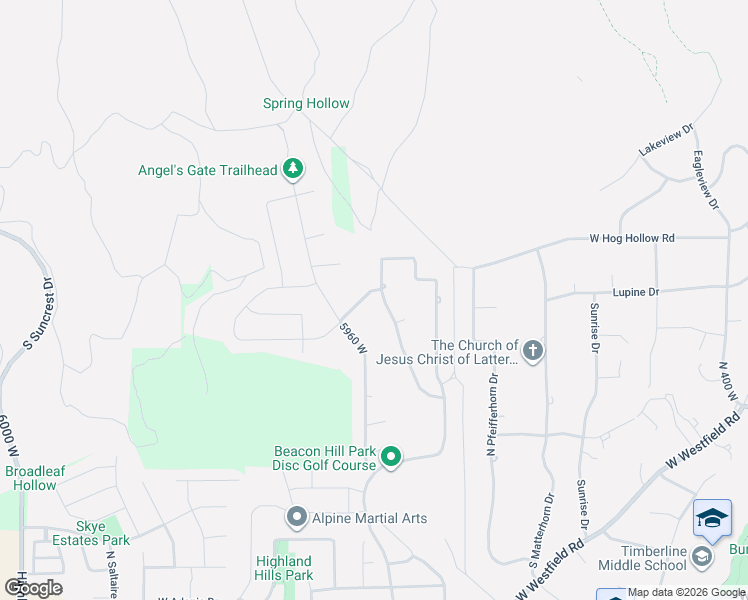 map of restaurants, bars, coffee shops, grocery stores, and more near 12527 Wildflower Lane in Highland