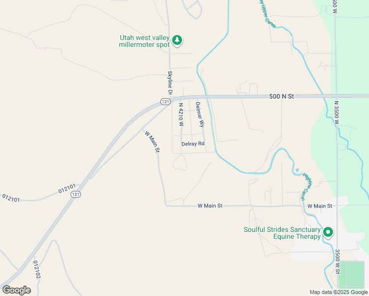 map of restaurants, bars, coffee shops, grocery stores, and more near 4181 West Delray Road in Vernal