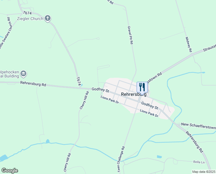 map of restaurants, bars, coffee shops, grocery stores, and more near in Rehrersburg