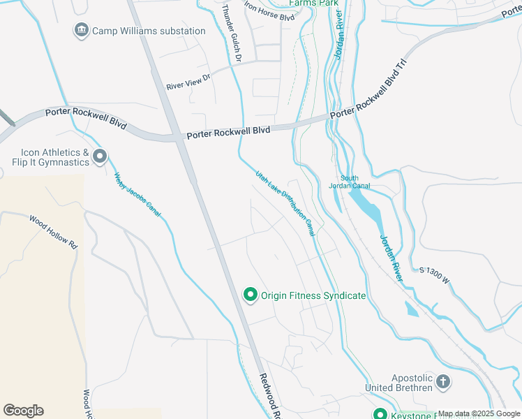 map of restaurants, bars, coffee shops, grocery stores, and more near 16048 South Coupler Lane in Bluffdale